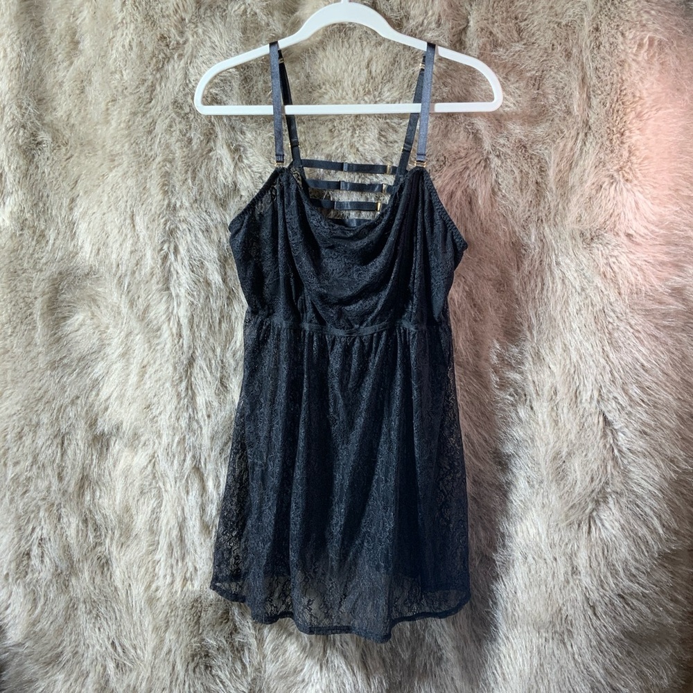 Cacique Black Lace Camisole Top